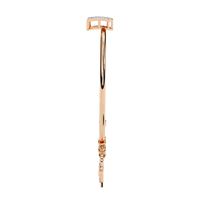 5.7 CTW Diamond Multi-Charm Bangle in Rose Gold front and detail view 10 – Lunéa Paris