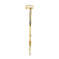 5.7 CTW Diamond Multi-Charm Bangle in Yellow Gold front and detail view 12 – Lunéa Paris