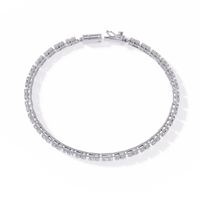 2.3 CTW round diamond tennis bracelet White Gold front and detail view 11 – Lunéa Paris