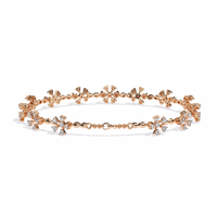 0.9 CTW floral diamond tennis bracelet in Rose Gold view 8 – Lunéa Paris