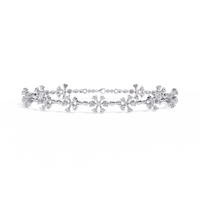 0.9 CTW floral diamond tennis bracelet in White Gold view 5 – Lunéa Paris