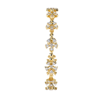 0.9 CTW floral diamond tennis bracelet in Yellow Gold view 13 – Lunéa Paris