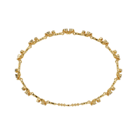 0.9 CTW floral diamond tennis bracelet in Yellow Gold view 16 – Lunéa Paris