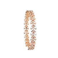 1.6 CTW Floral Lab-Grown Diamond Tennis Bracelet Rose Gold view 15 – Lunéa Paris