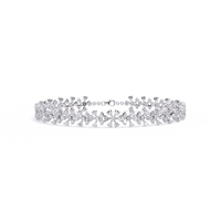 1.6 CTW Floral Lab-Grown Diamond Tennis Bracelet White Gold view 10 – Lunéa Paris
