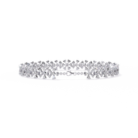 1.6 CTW Floral Lab-Grown Diamond Tennis Bracelet White Gold view 4 – Lunéa Paris