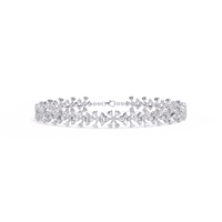 1.6 CTW Floral Lab-Grown Diamond Tennis Bracelet White Gold view 9 – Lunéa Paris