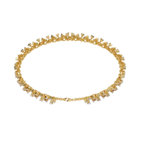 1.6 CTW Floral Lab-Grown Diamond Tennis Bracelet Yellow Gold view 7 – Lunéa Paris