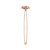 1.9 CTW round diamond circular geometric bracelet Rose Gold view 10 - Lunéa Paris