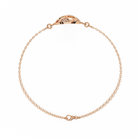 1.9 CTW round diamond circular geometric bracelet Rose Gold view 9 - Lunéa Paris