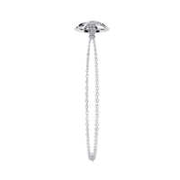 1.9 CTW round diamond circular geometric bracelet White Gold view 11 - Lunéa Paris