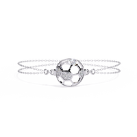 1.9 CTW round diamond circular geometric bracelet White Gold view 2 - Lunéa Paris