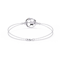 1.9 CTW round diamond circular geometric bracelet White Gold view 5 - Lunéa Paris
