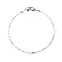 1.9 CTW round diamond circular geometric bracelet White Gold view 8 - Lunéa Paris