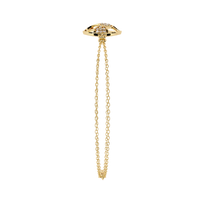 1.9 CTW round diamond circular geometric bracelet Yellow Gold view 12 - Lunéa Paris