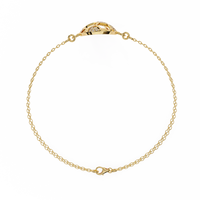 1.9 CTW round diamond circular geometric bracelet Yellow Gold view 7 - Lunéa Paris