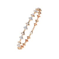 1.3 CTW geometric floral diamond tennis bracelet, original CAD view 12 – Lunéa Paris
