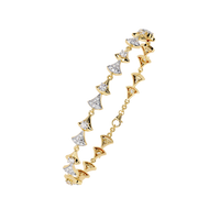 1.3 CTW geometric floral diamond tennis bracelet, original CAD view 10 – Lunéa Paris