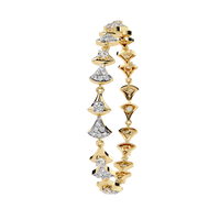 1.3 CTW geometric floral diamond tennis bracelet, original CAD view 9 – Lunéa Paris