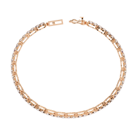 4.0 CTW Round Diamond Tennis Bracelet in Rose Gold, view 3