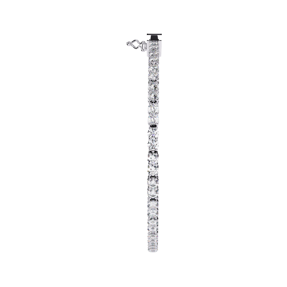 4.0 CTW Round Diamond Tennis Bracelet in White Gold, view 5