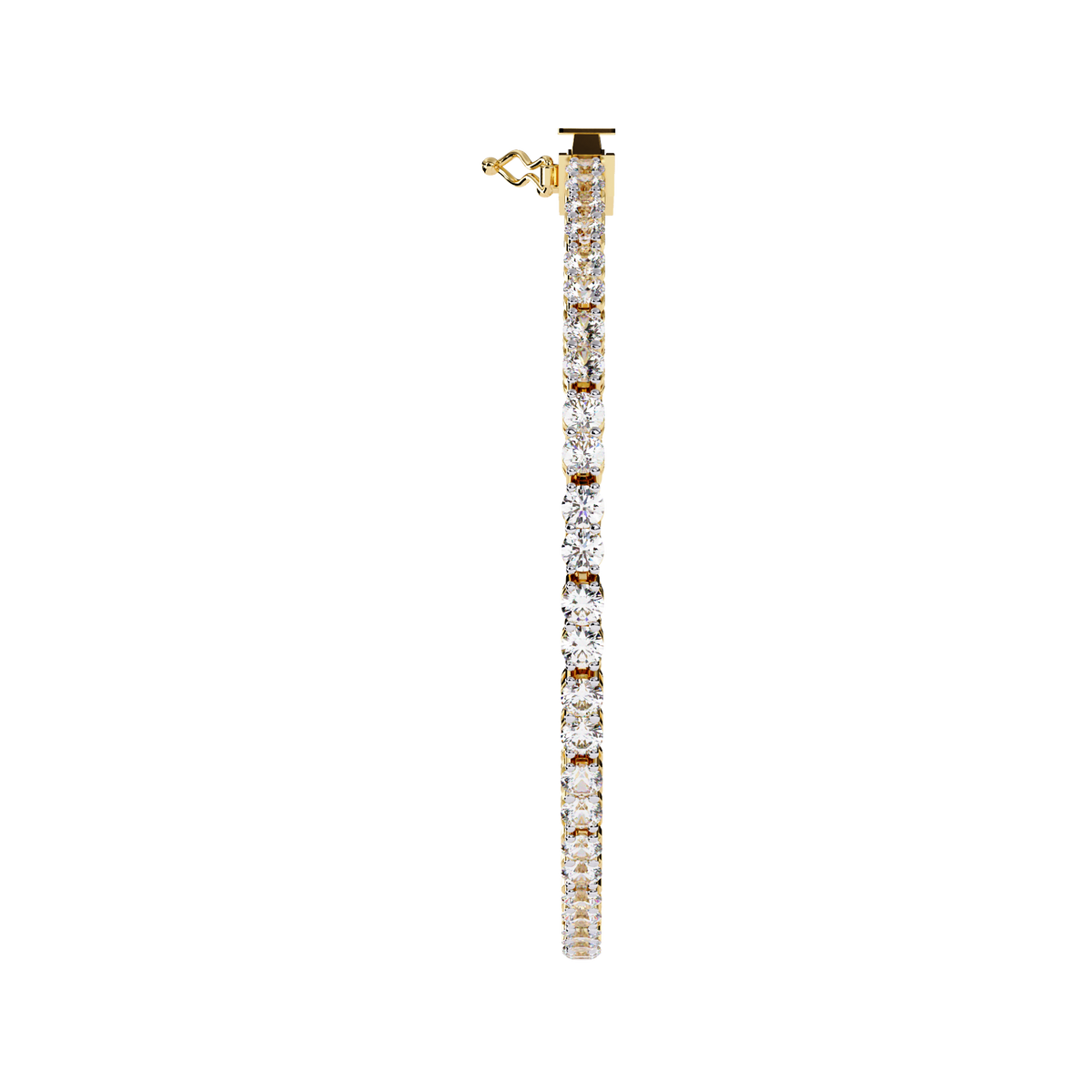 4.0 CTW Round Diamond Tennis Bracelet in Yellow Gold, view 6