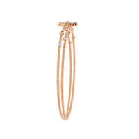 0.5 CTW Floral Diamond Multi-Chain Bracelet Rose Gold view 10