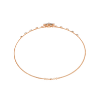 0.5 CTW Floral Diamond Multi-Chain Bracelet Rose Gold view 9