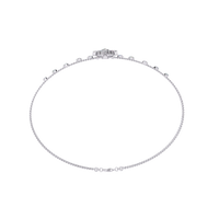 0.5 CTW Floral Diamond Multi-Chain Bracelet White Gold view 8