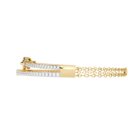 0.9 CTW Pavé Geometric Linked Bangle in Yellow Gold view 6 - Lunéa Paris