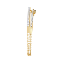 0.9 CTW Pavé Geometric Linked Bangle in Yellow Gold view 7 - Lunéa Paris