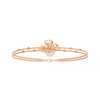 1.0 CTW Round Diamond Halo Motif Bracelet in Rose Gold view 12 – Lunéa Paris