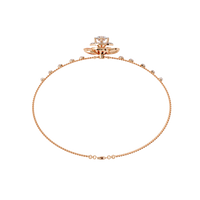 1.0 CTW Round Diamond Halo Motif Bracelet in Rose Gold view 16 – Lunéa Paris