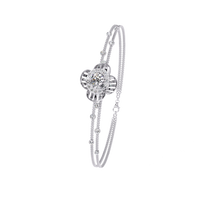 1.0 CTW Round Diamond Halo Motif Bracelet in White Gold view 13 – Lunéa Paris