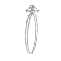 1.0 CTW Round Diamond Halo Motif Bracelet in White Gold view 4 – Lunéa Paris
