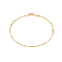 1.6 CTW Mixed Round and Marquise Diamond Bypass Bangle Yellow Gold view 6 – Lunéa Paris