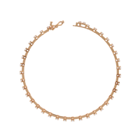 1.0 CTW classic round lab-grown diamond tennis bracelet in Rose Gold, circular profile showing the clasp – Lunéa Paris