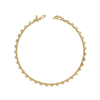 1.0 CTW classic round lab-grown diamond tennis bracelet in Yellow Gold, circular profile showing the clasp – Lunéa Paris