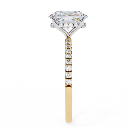 1.44 CTW Oval Lab-Grown Diamond Pavé Engagement Ring in 14K Gold