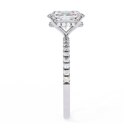 1.44 CTW Oval Lab-Grown Diamond Pavé Engagement Ring in 14K Gold