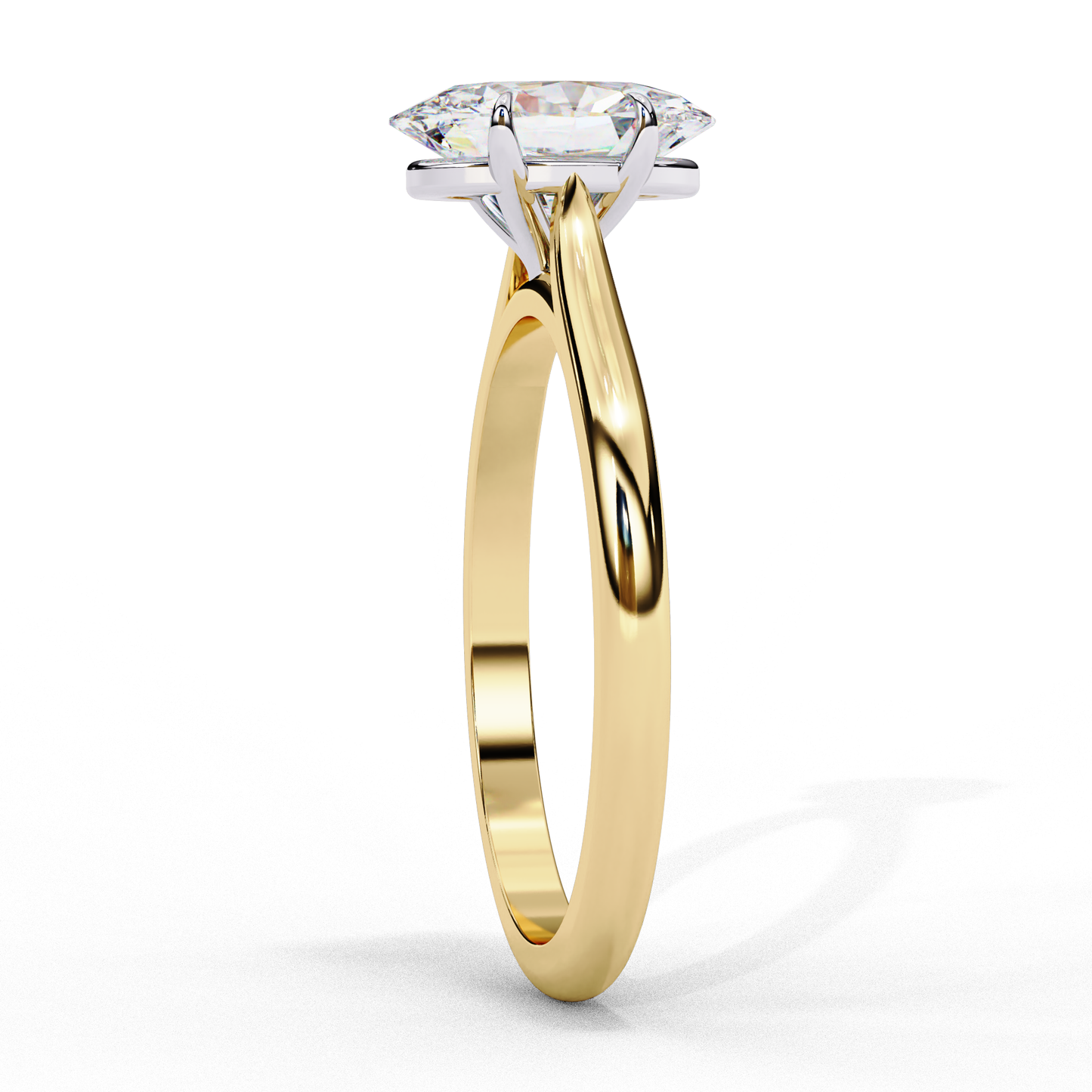 1.20 CT Oval Lab-Grown Diamond Solitaire Engagement Ring in 14K White Gold