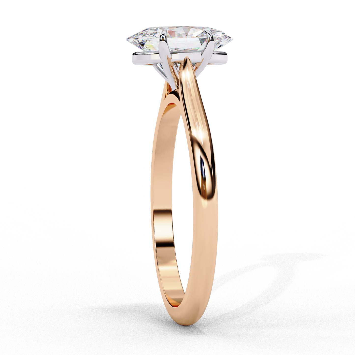 1.20 CT Oval Lab-Grown Diamond Solitaire Engagement Ring in 14K White Gold