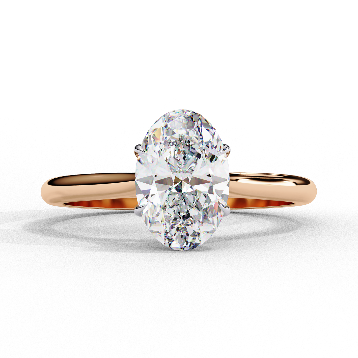 1.20 CT Oval Lab-Grown Diamond Solitaire Engagement Ring in 14K White Gold