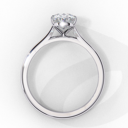 1.20 CT Oval Lab-Grown Diamond Solitaire Engagement Ring in 14K White Gold