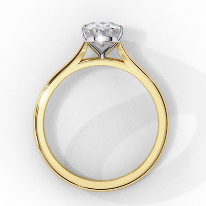 1.20 CT Oval Lab-Grown Diamond Solitaire Engagement Ring in 14K White Gold
