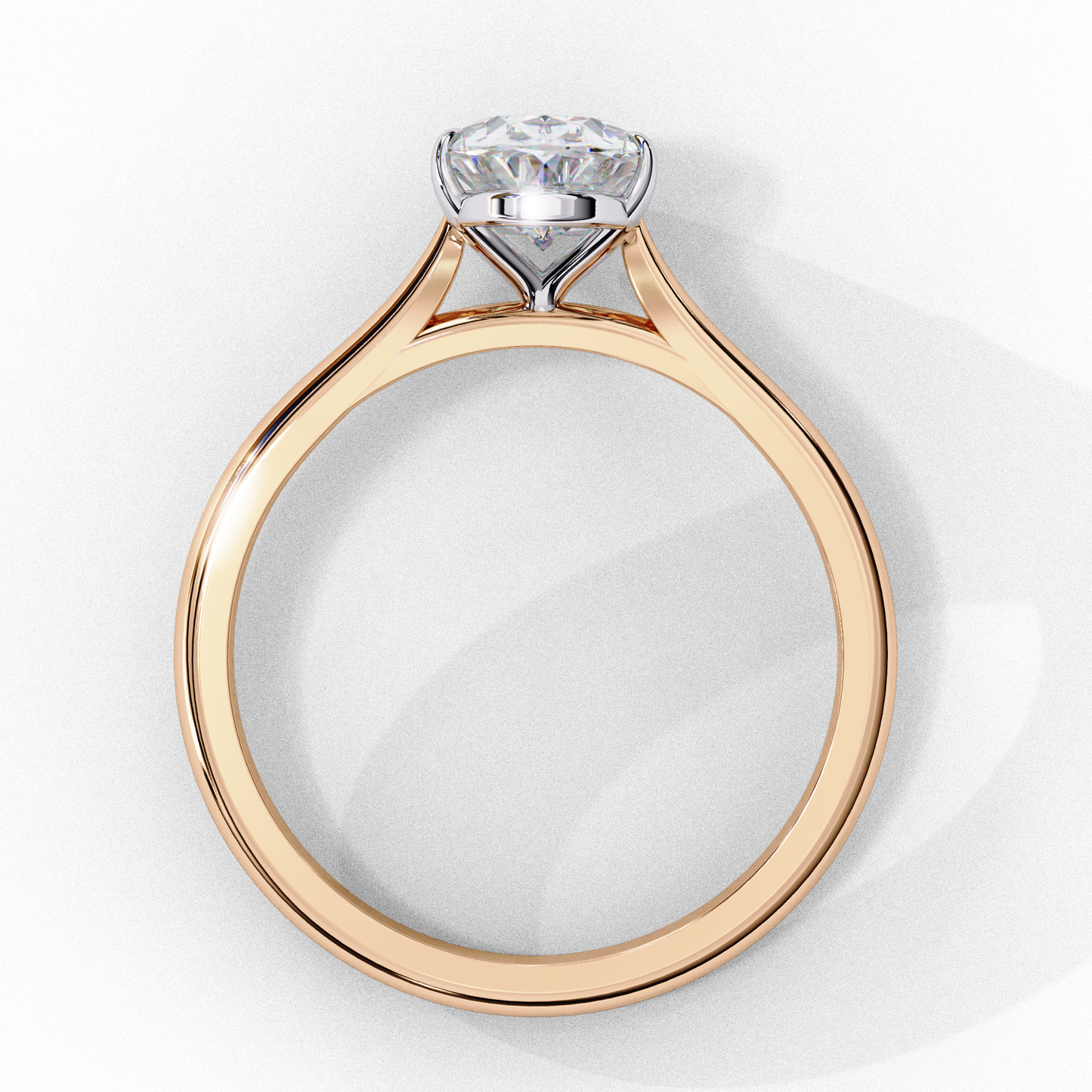 1.20 CT Oval Lab-Grown Diamond Solitaire Engagement Ring in 14K White Gold