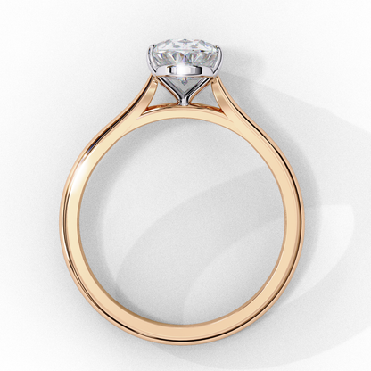 1.20 CT Oval Lab-Grown Diamond Solitaire Engagement Ring in 14K White Gold