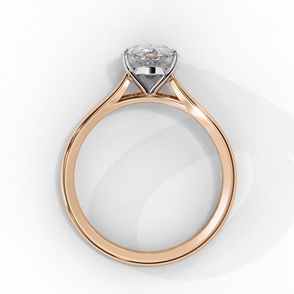 1.00 CT Pear-Shaped Lab-Grown Diamond Solitaire Engagement Ring in 14K Gold