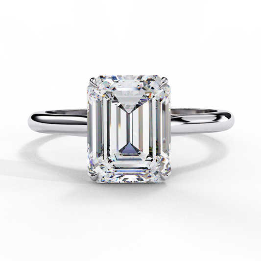 Lab Grown Emerald Cut Engagement
