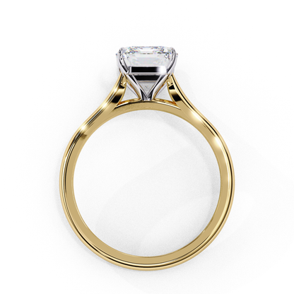2.94 Carat Radiant-Cut Lab-Grown Diamond Solitaire Engagement Ring in 14K Gold